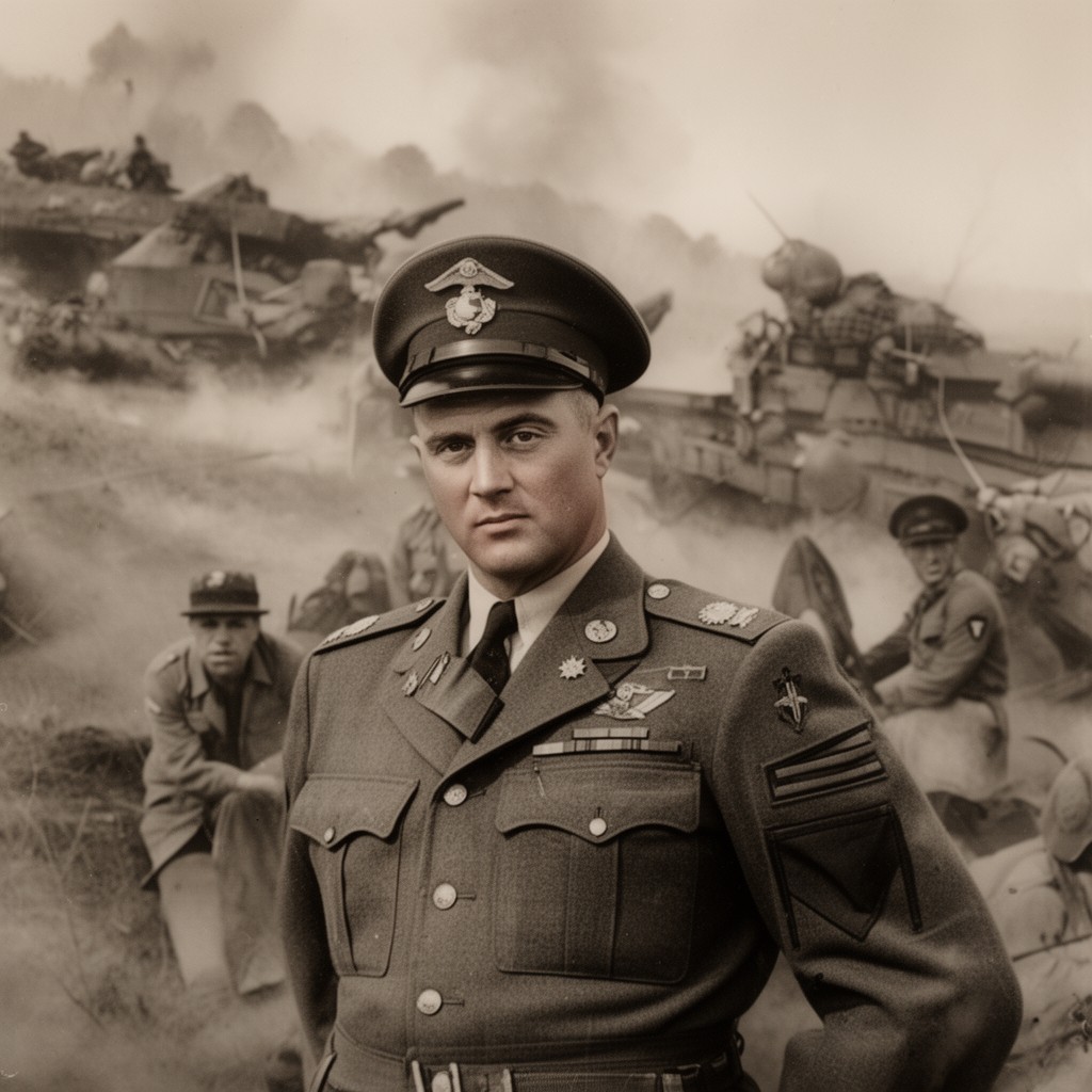 AI-generated illustration of Lewis B. Puller