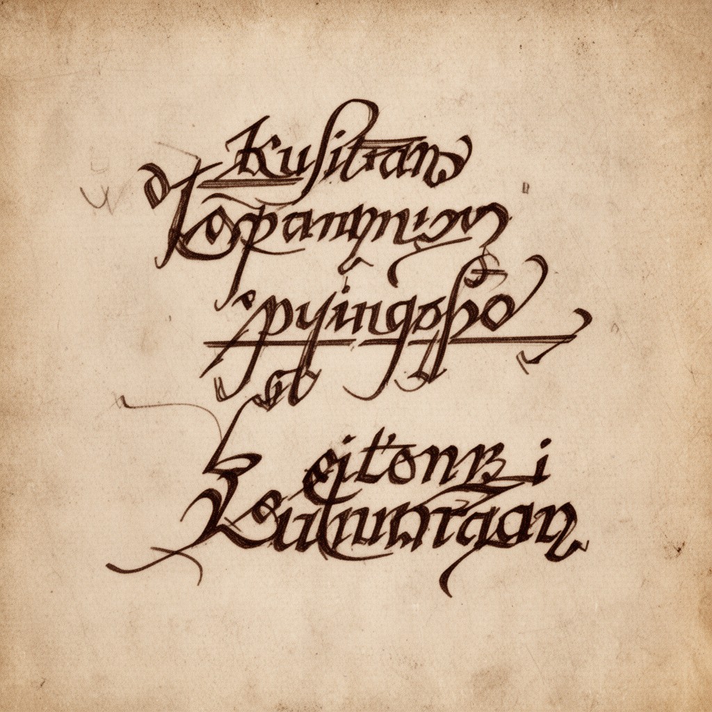AI-generated illustration of Kulitan script