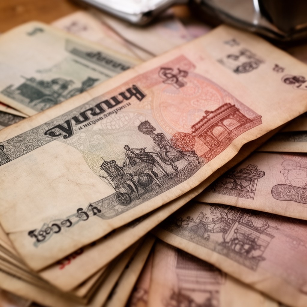 AI-generated illustration of Myanmar kyat