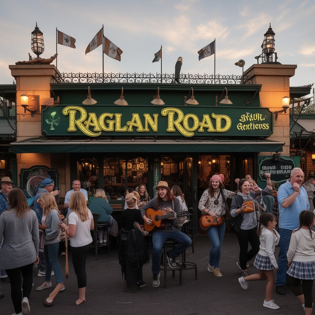 AI-generated illustration of Raglan Road Irish Pub and Restaurant