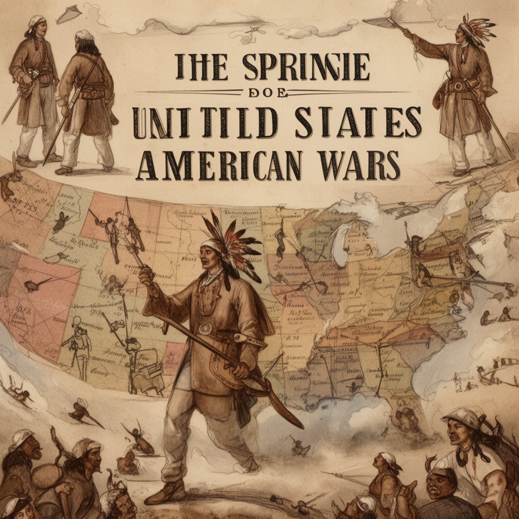 AI-generated illustration of United States–Native American wars