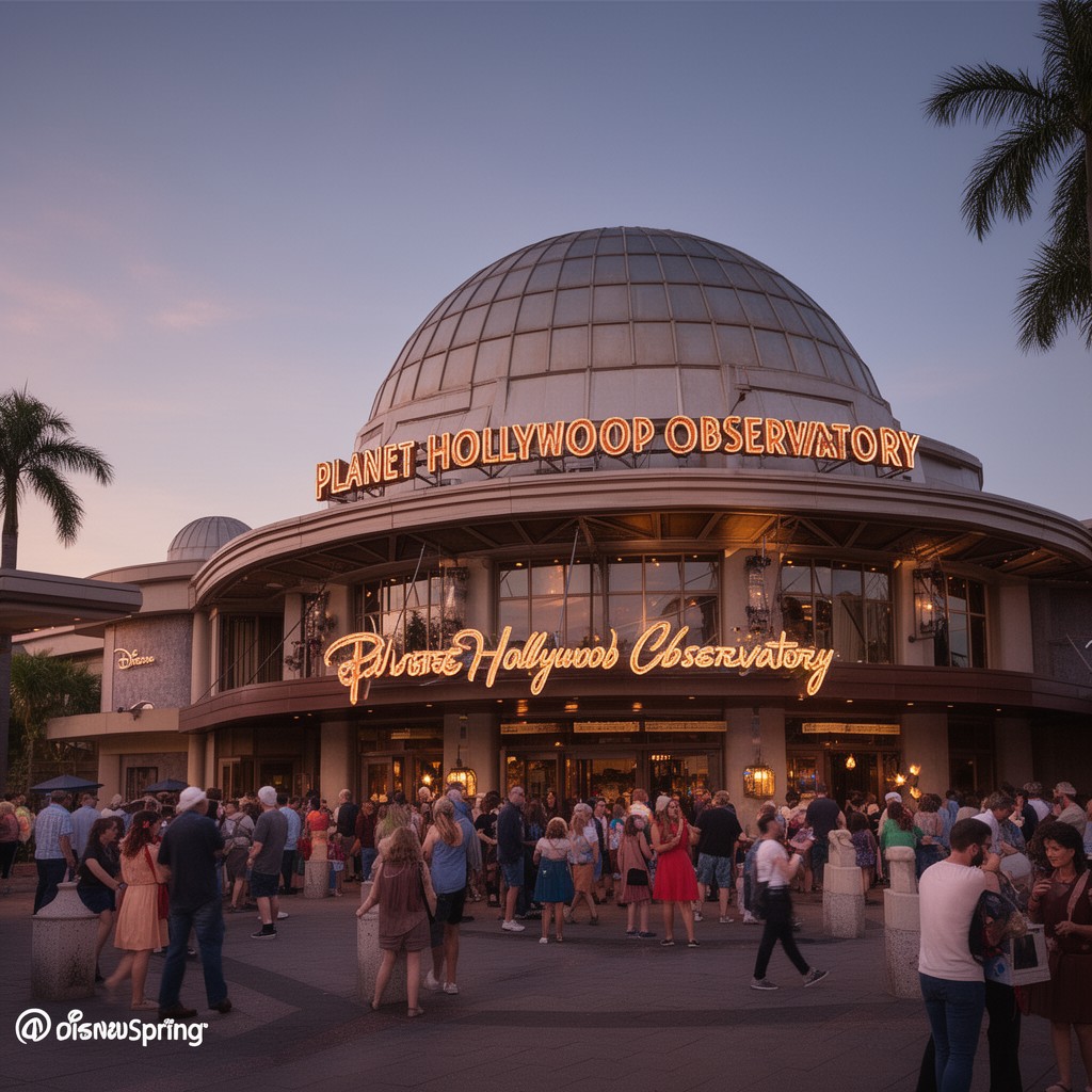 AI-generated illustration of Planet Hollywood Observatory