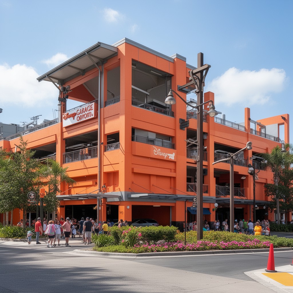 AI-generated illustration of Orange Garage