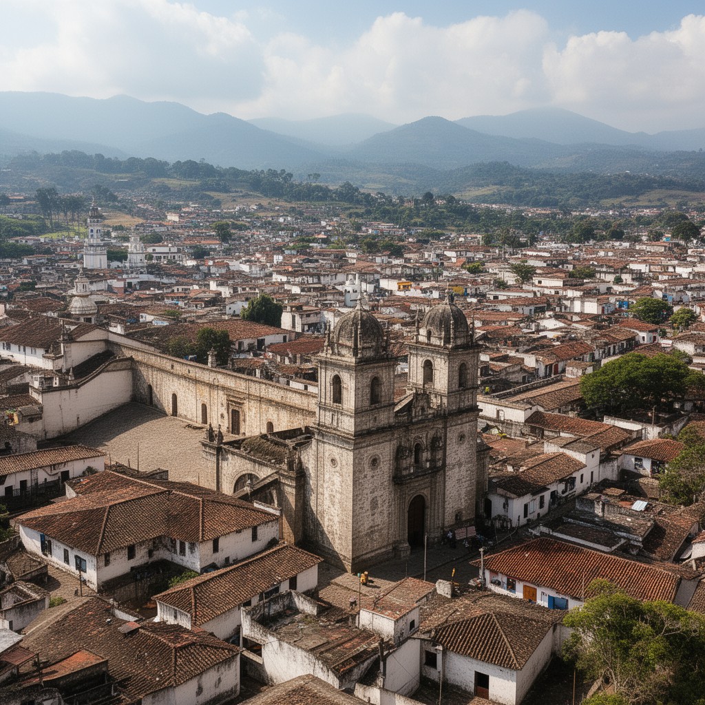 AI-generated illustration of Valladolid, Michoacán, Viceroyalty of New Spain