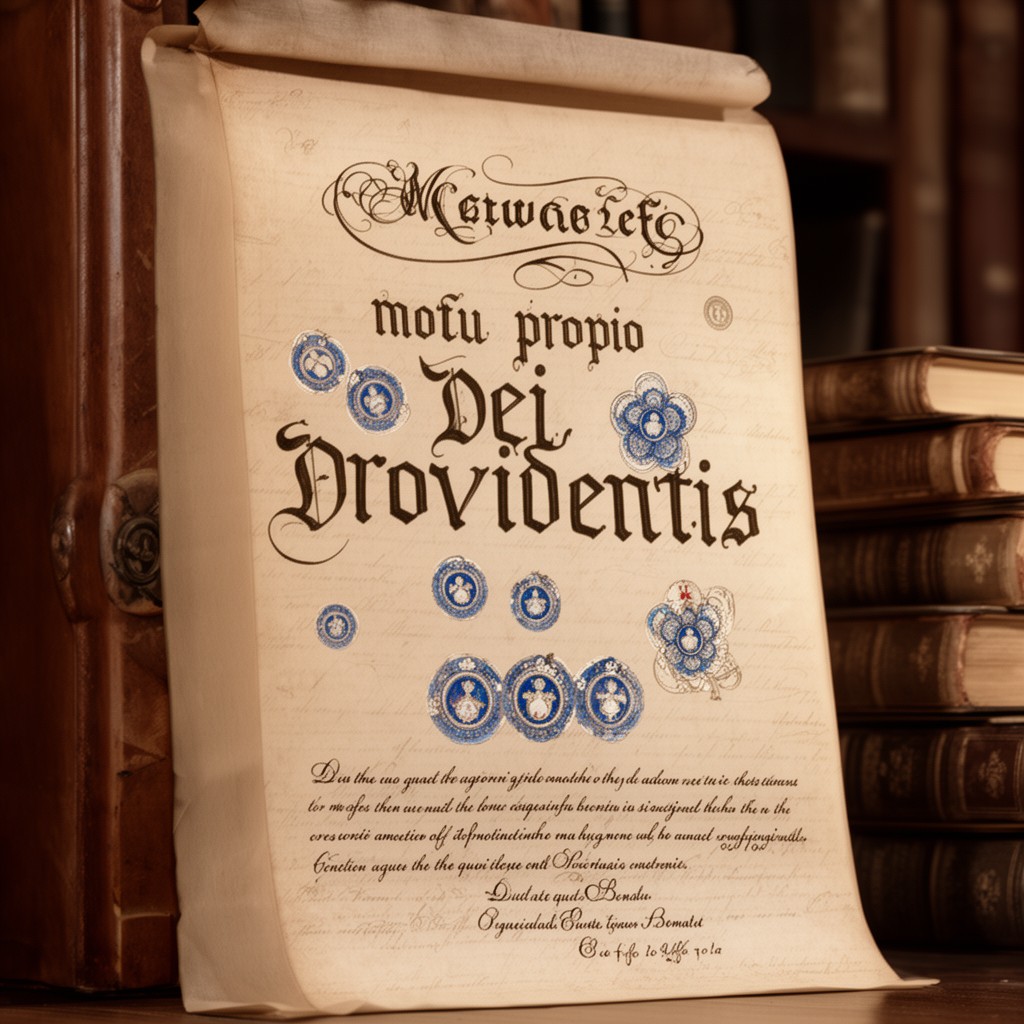 AI-generated illustration of motu proprio Dei Providentis
