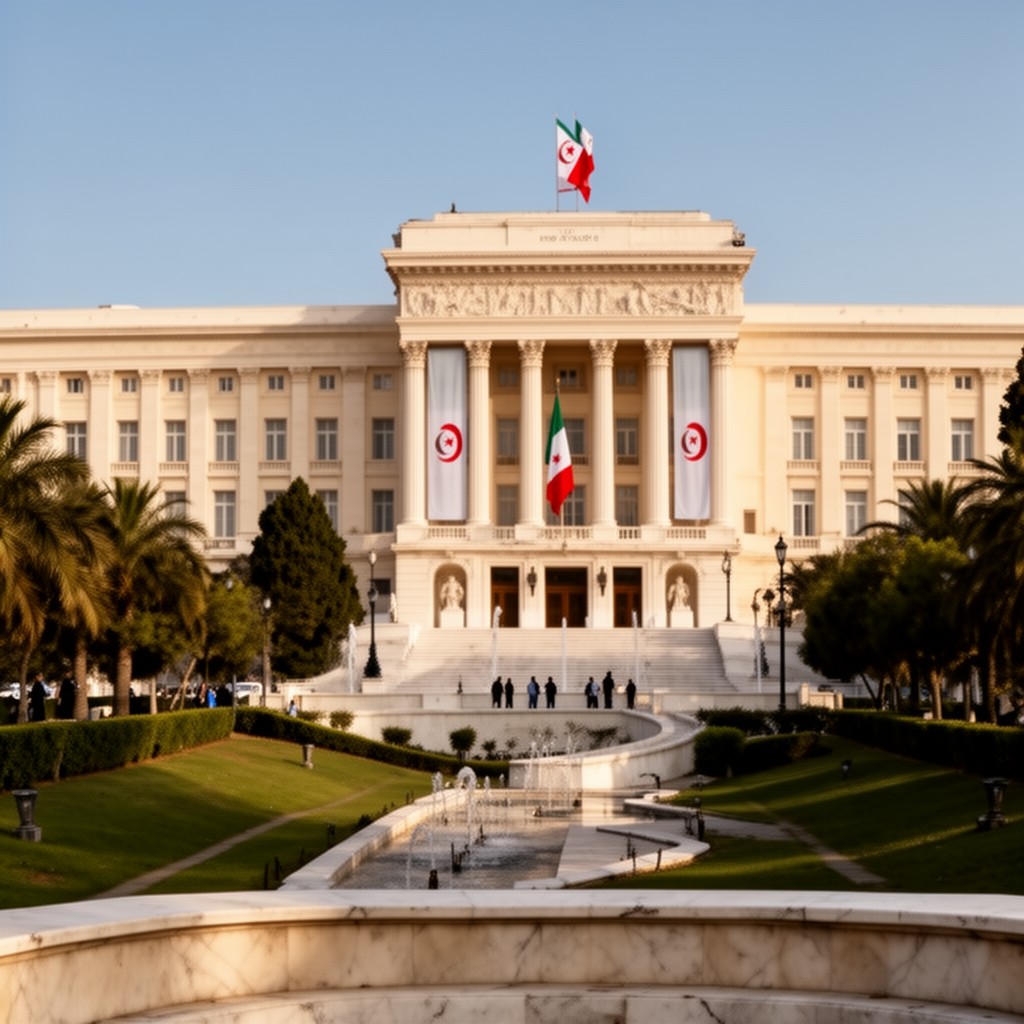 AI-generated illustration of Presidential Palace of Tunisia