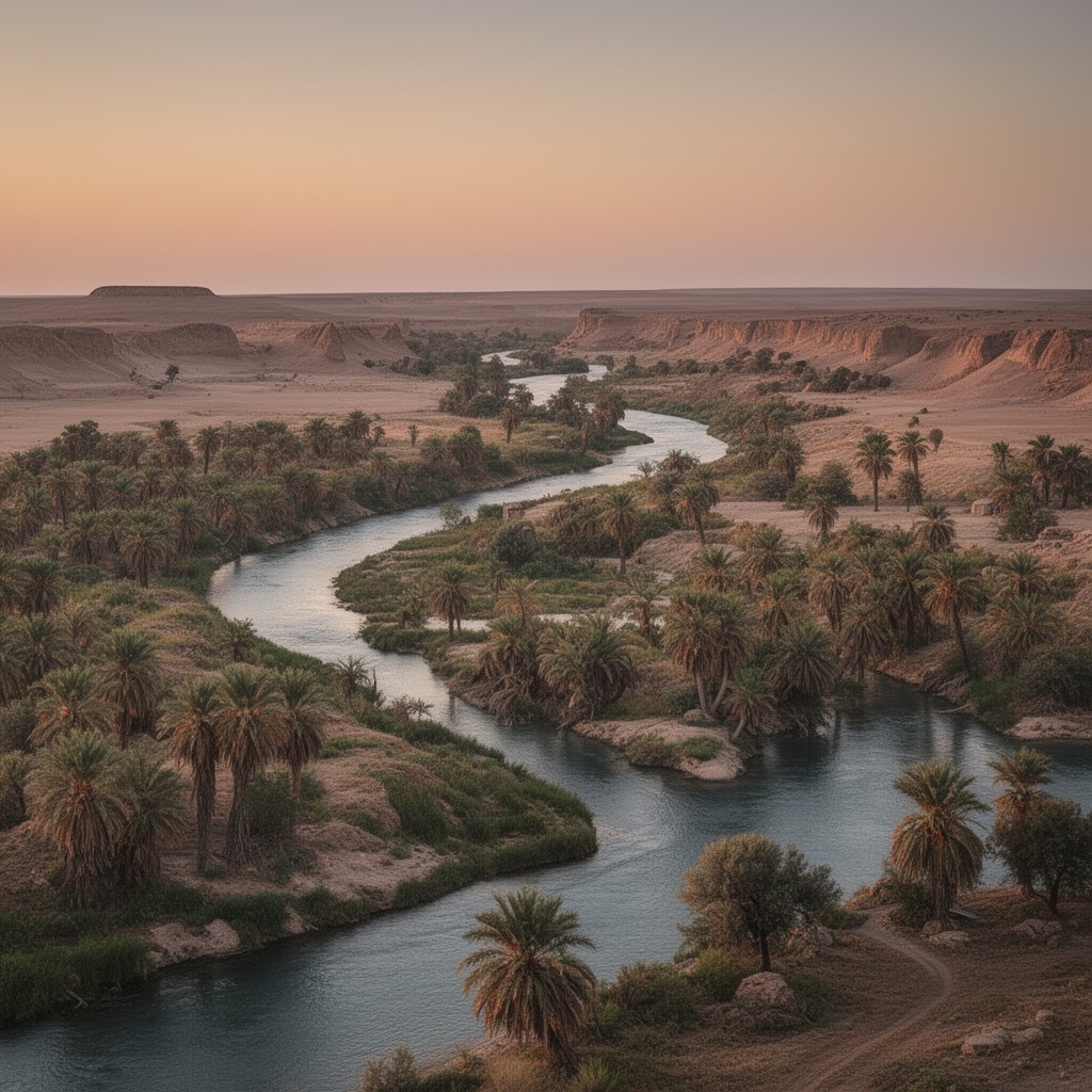 AI-generated illustration of Al-Furāt