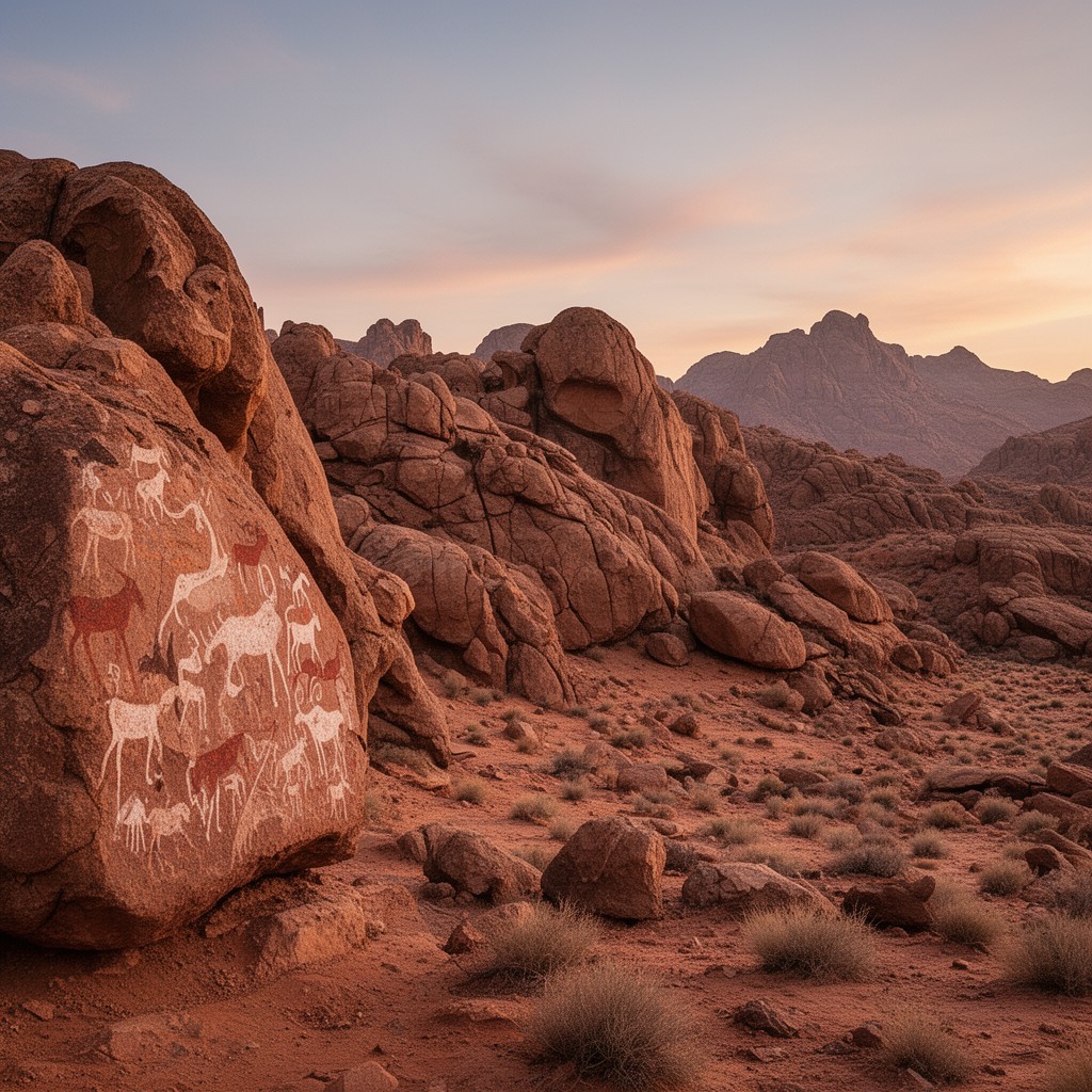 AI-generated illustration of Rock-Art Sites of Tadrart Acacus