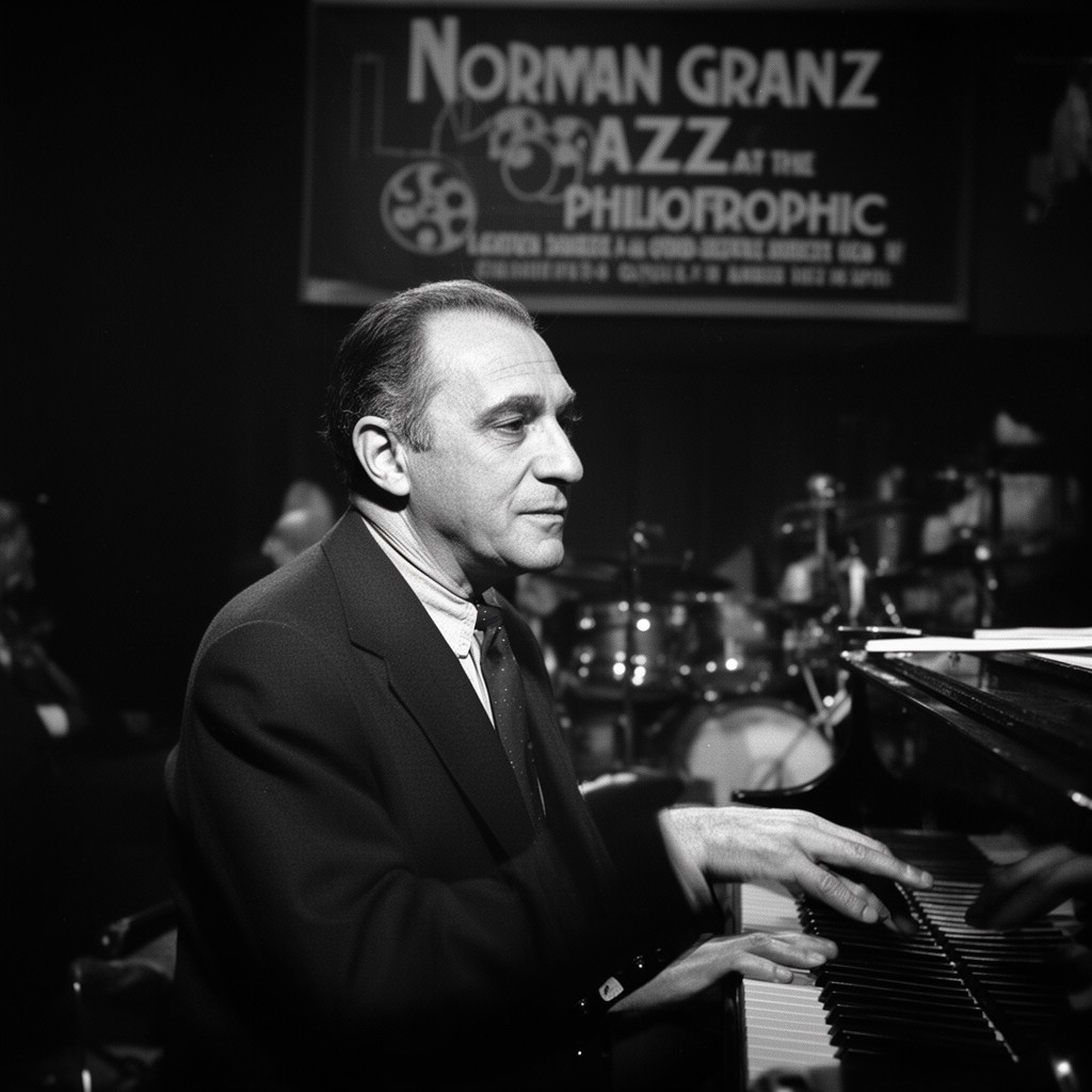 AI-generated illustration of Norman Granz