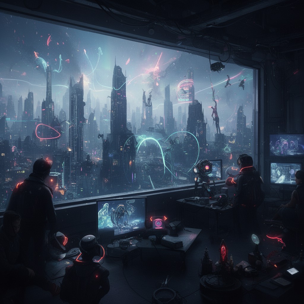 AI-generated illustration of Ready Player One