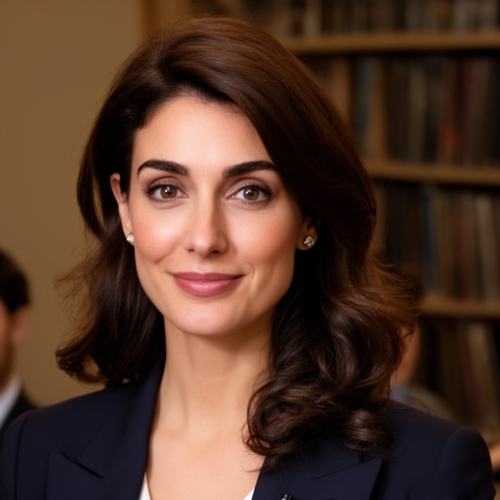 AI-generated illustration of Amal Clooney