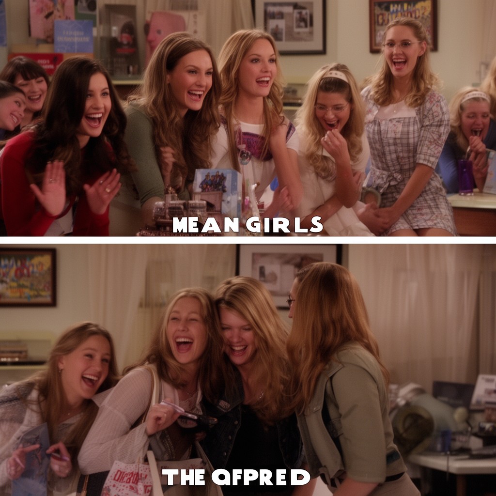 AI-generated illustration of Mean Girls (2004 film)
