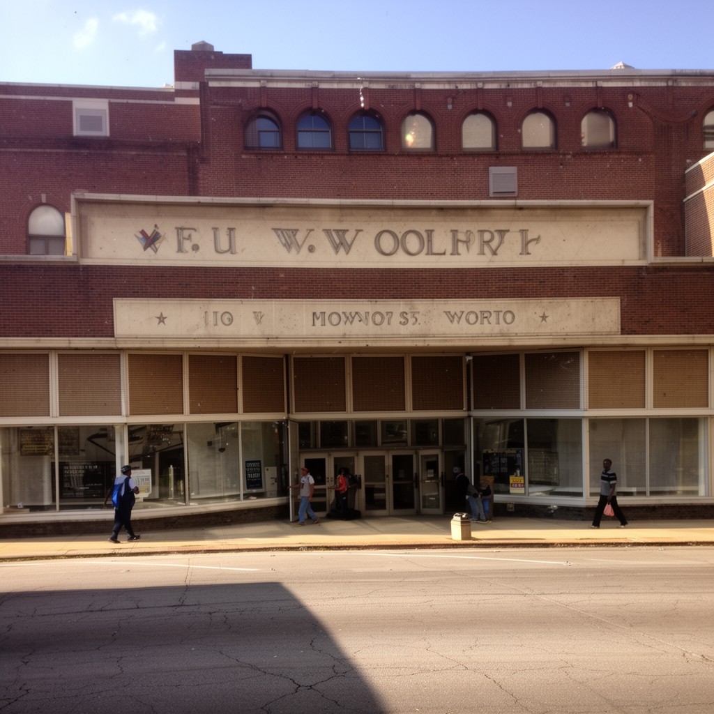 AI-generated illustration of F. W. Woolworth store in Greensboro