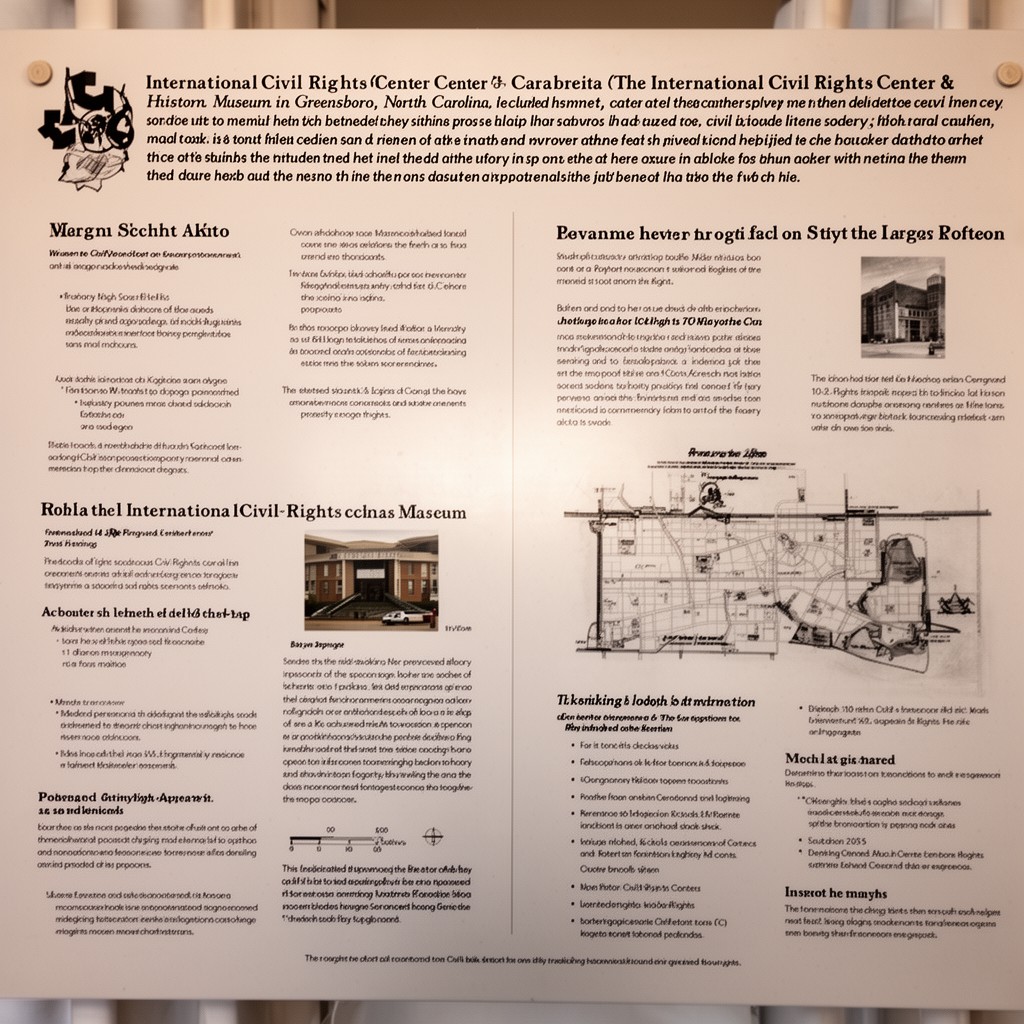 AI-generated illustration of International Civil Rights Center & Museum