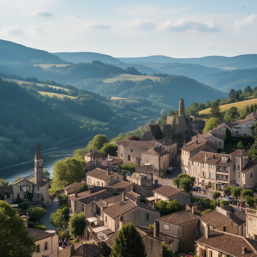 AI-generated illustration of Corrèze department