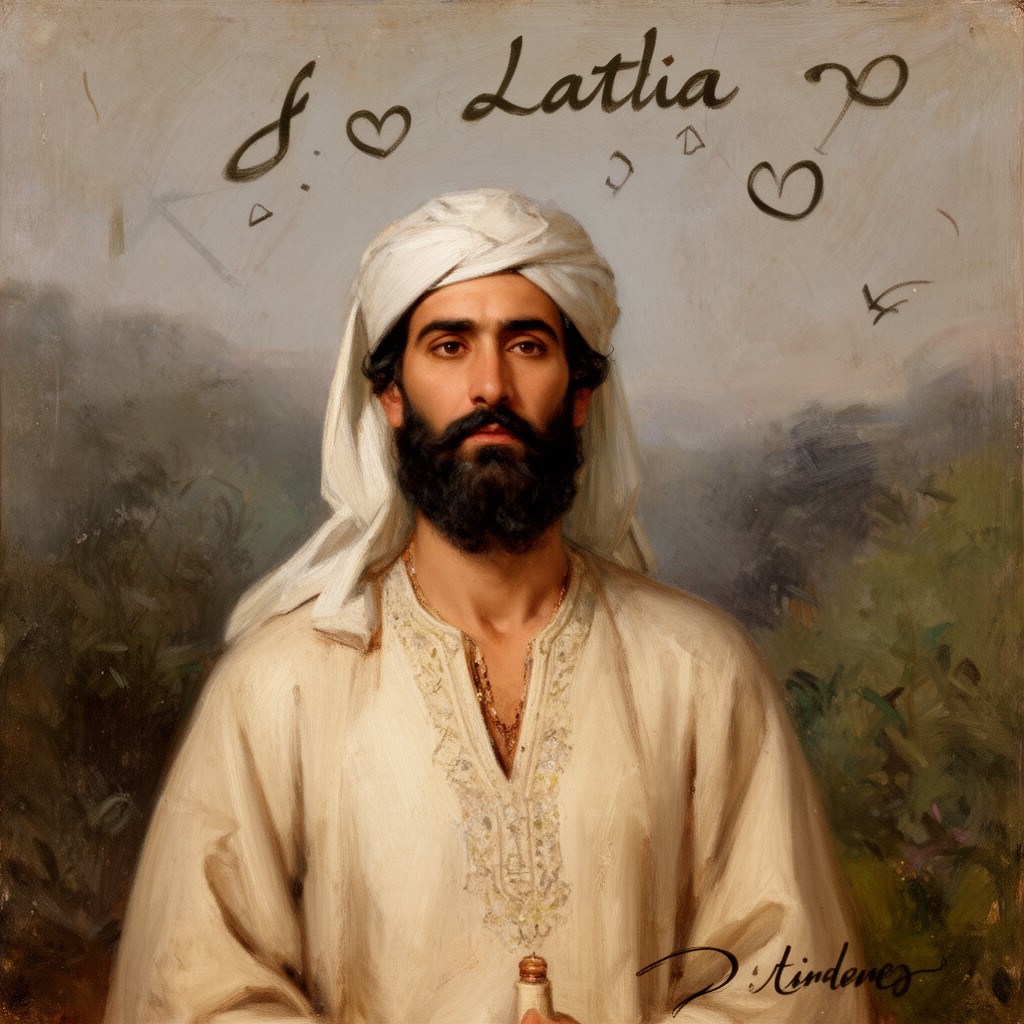 AI-generated illustration of Shah Abdul Latif Bhittai