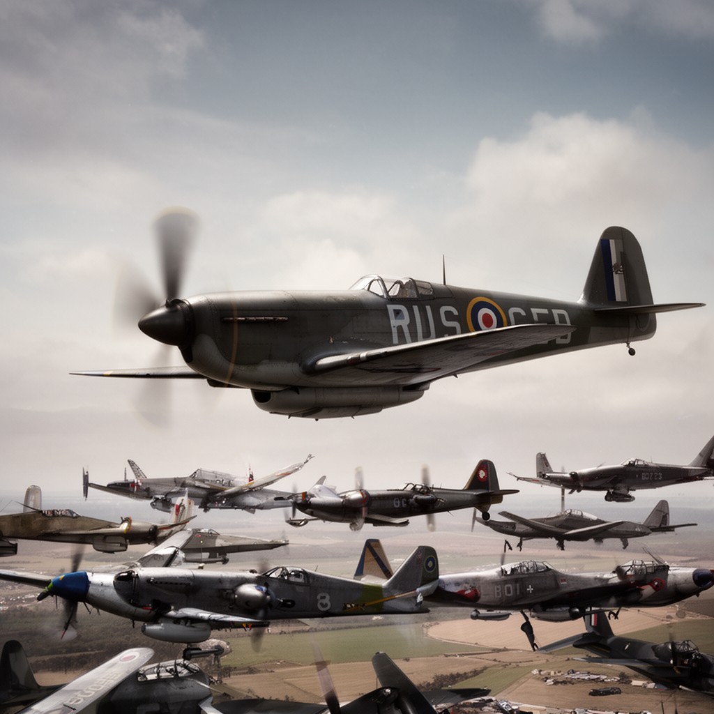 AI-generated illustration of Hawker Aircraft