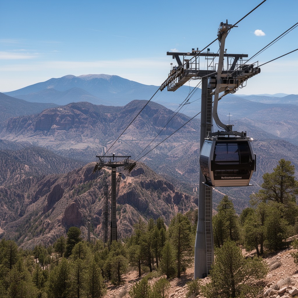 AI-generated illustration of Sandia Peak Tramway