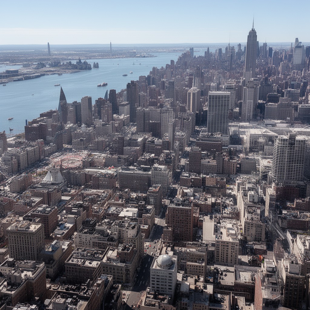 AI-generated illustration of History of New York City