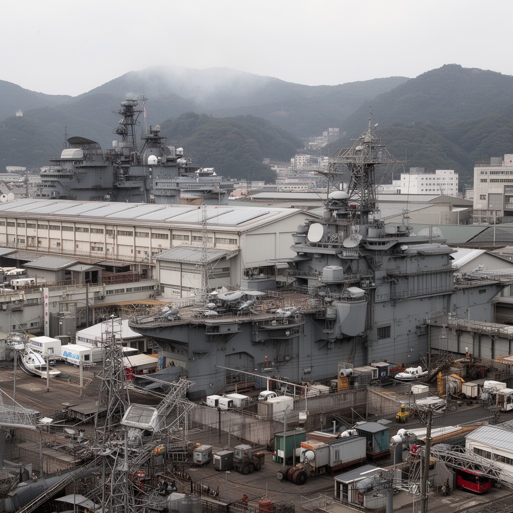 AI-generated illustration of Kure Naval Arsenal