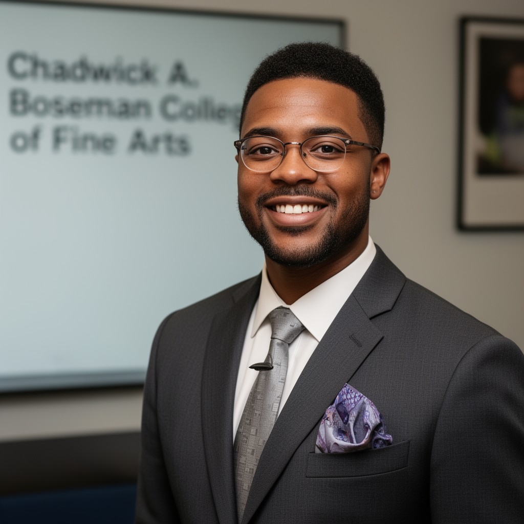 AI-generated illustration of Dean of the Chadwick A. Boseman College of Fine Arts at Howard University