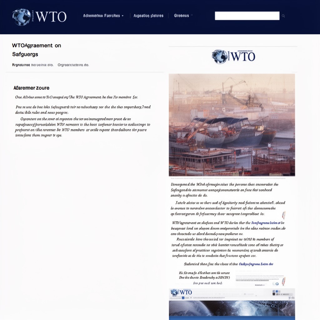 AI-generated illustration of WTO Agreement on Safeguards