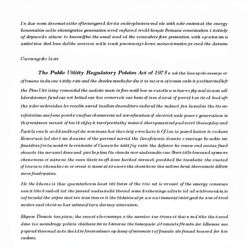 AI-generated illustration of Public Utility Regulatory Policies Act of 1978
