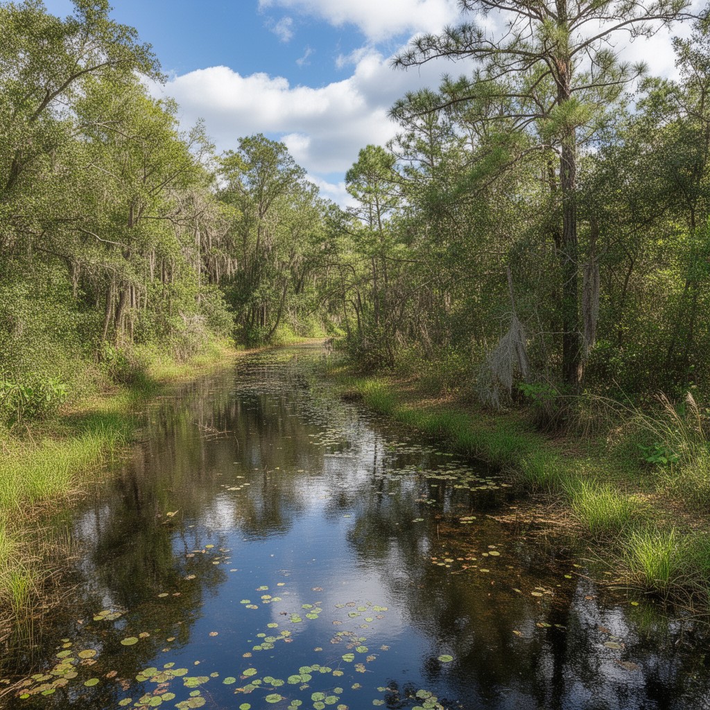 AI-generated illustration of Reedy Creek