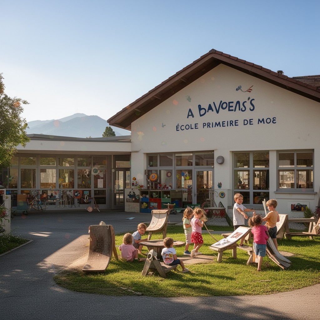 AI-generated illustration of École primaire de Moëns