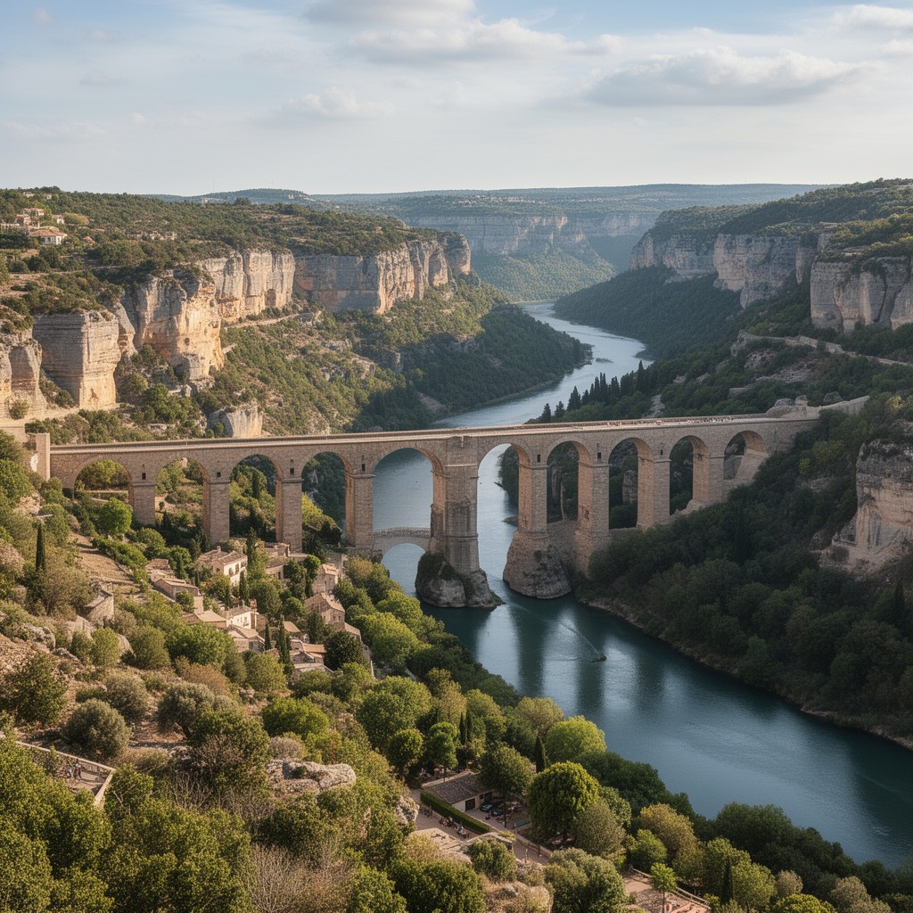 AI-generated illustration of Remoulins
