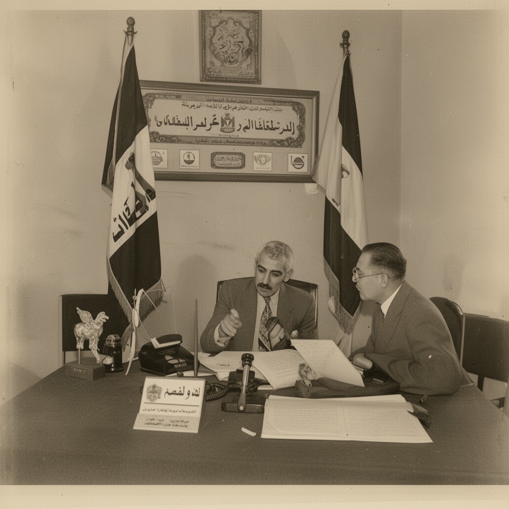 AI-generated illustration of Arab Higher Committee