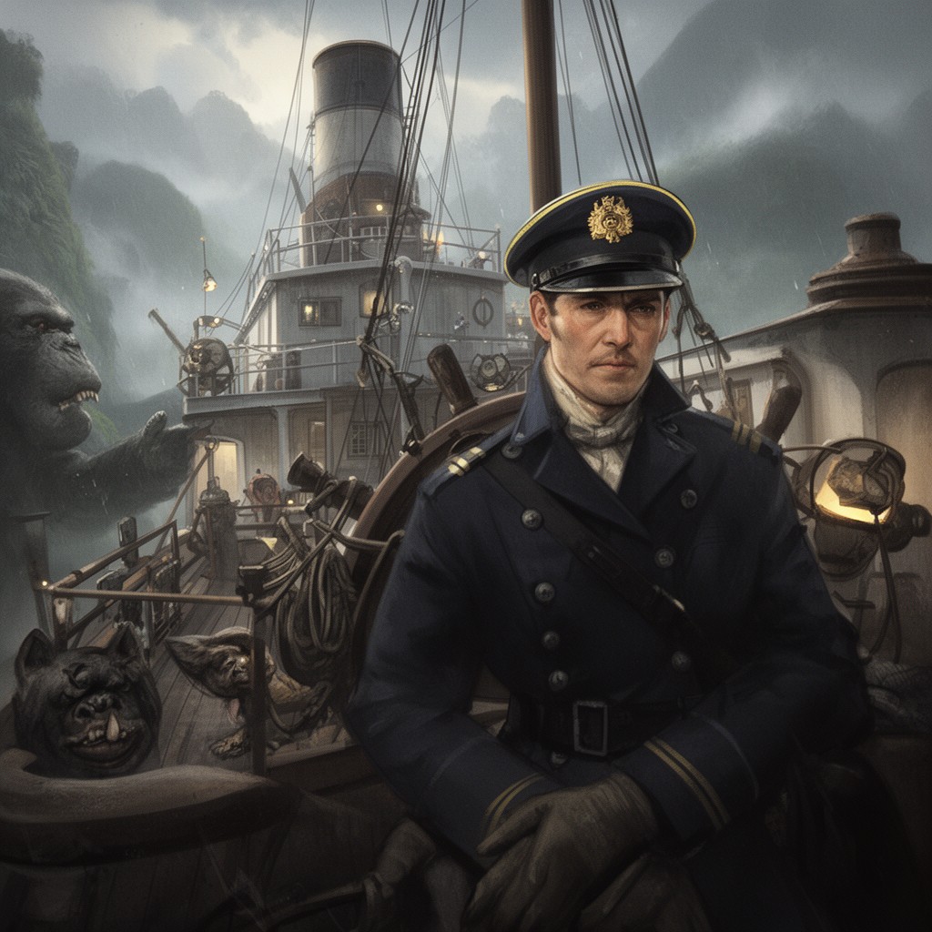 AI-generated illustration of Captain Englehorn