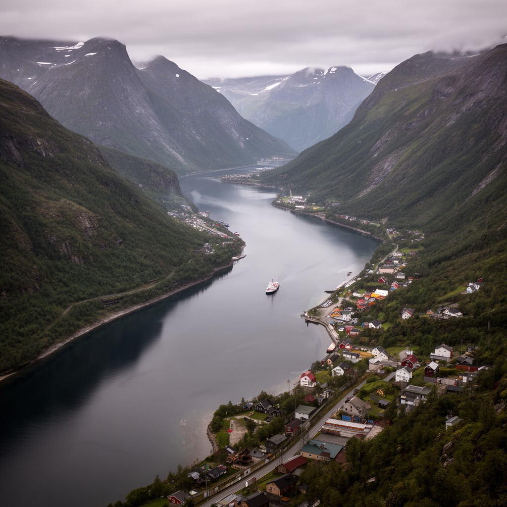 AI-generated illustration of Jøssingfjord