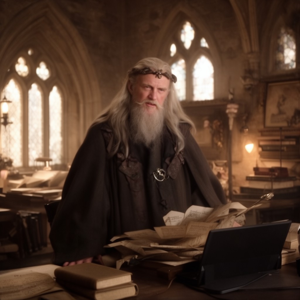 AI-generated illustration of Albus Dumbledore