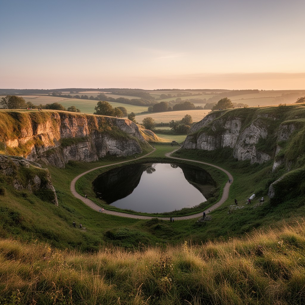 AI-generated illustration of Devil's Punch Bowl