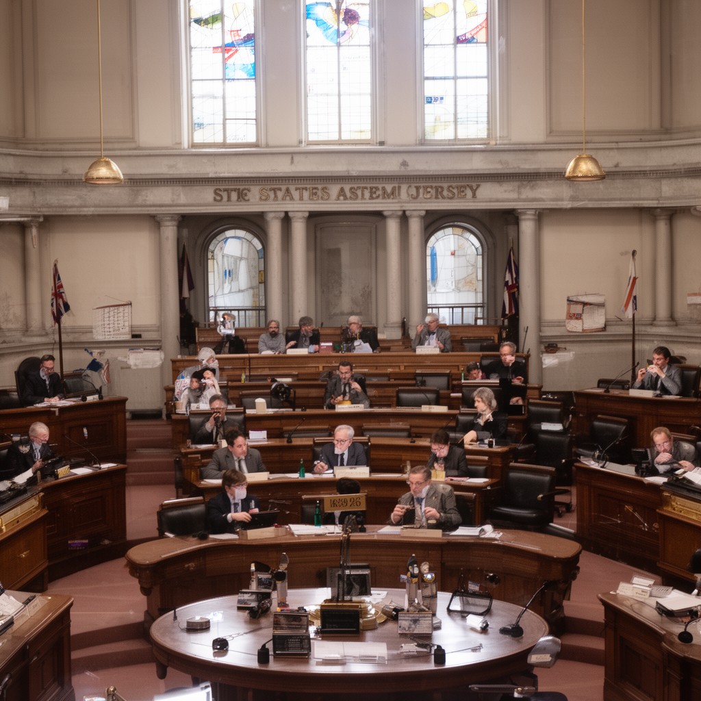 AI-generated illustration of States Assembly of Jersey