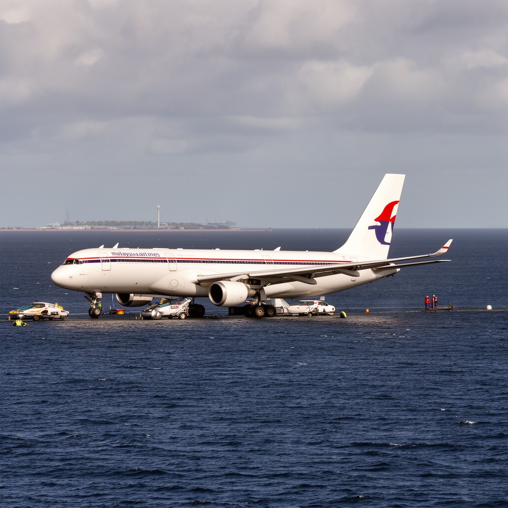 AI-generated illustration of Malaysia Airlines Flight 370
