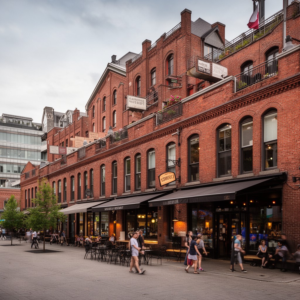 AI-generated illustration of Distillery District
