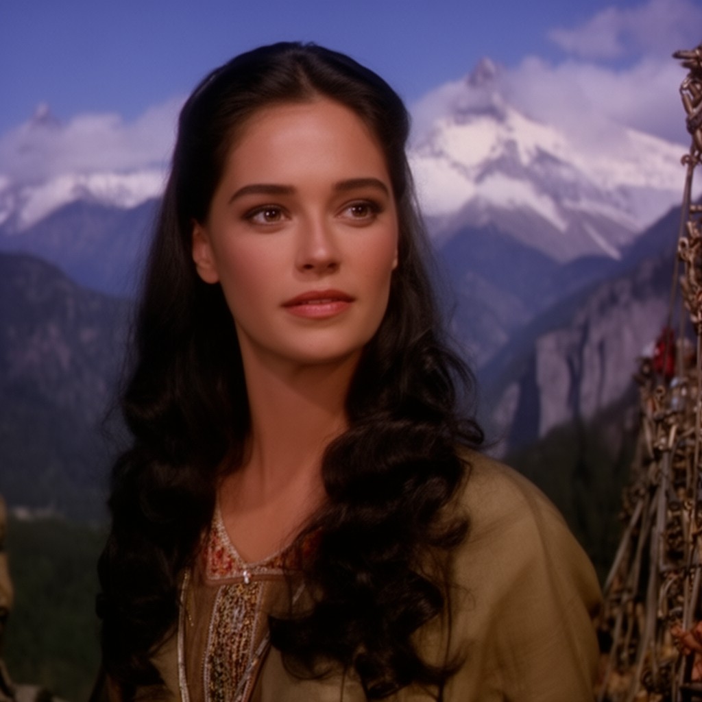 AI-generated illustration of Sondra Bizet in Lost Horizon
