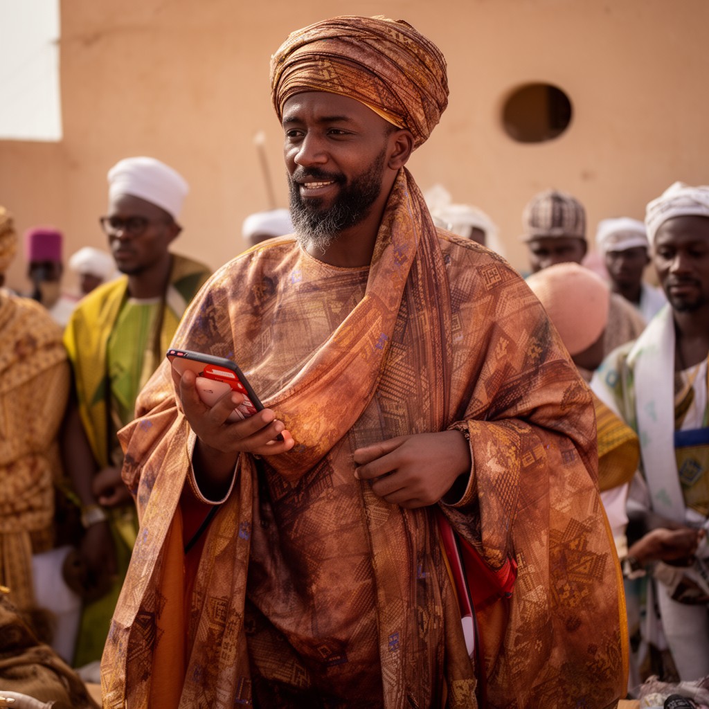 AI-generated illustration of Emir of Kano