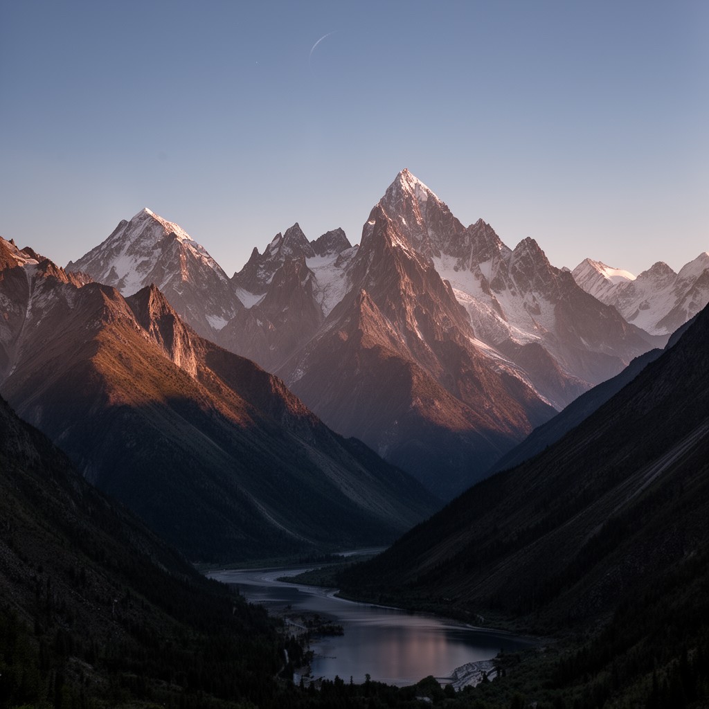 AI-generated illustration of Celestial Mountains