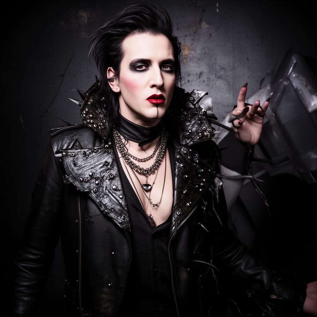 AI-generated illustration of Marilyn Manson