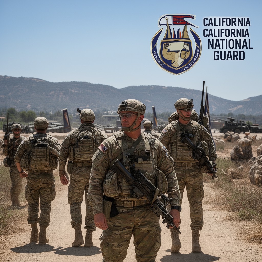 AI-generated illustration of California National Guard