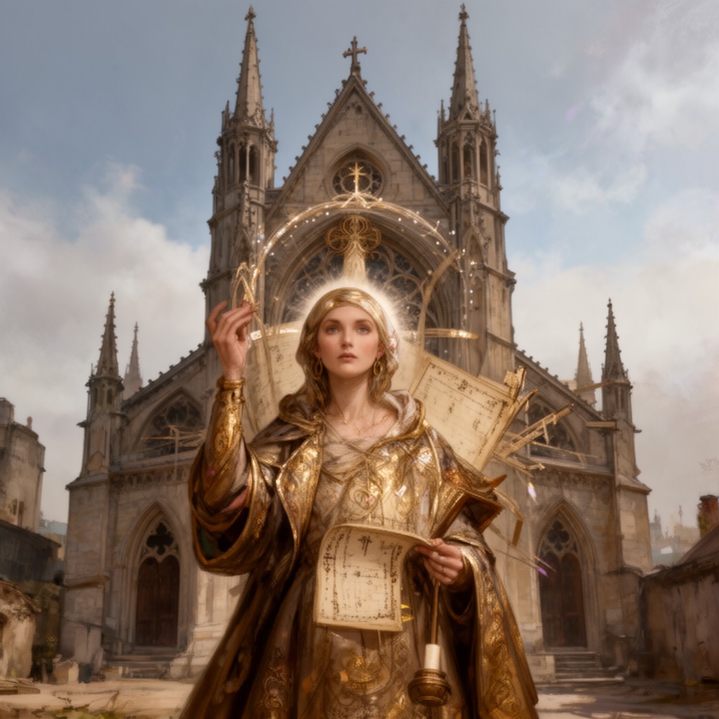 AI-generated illustration of Lady Holy Church
