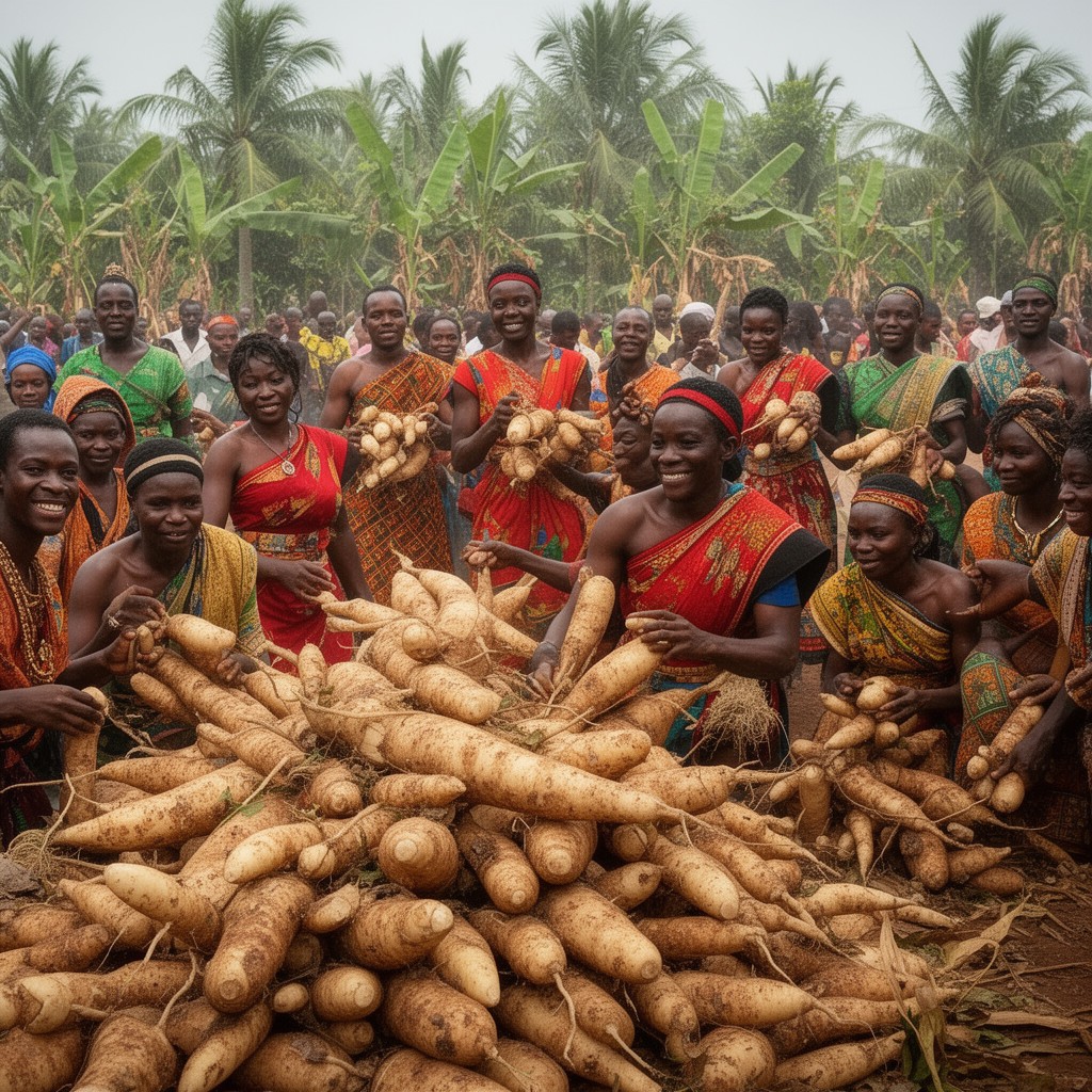 AI-generated illustration of New Yam Festival