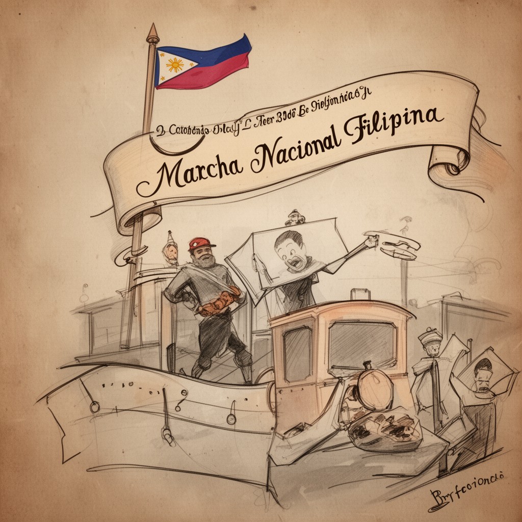 AI-generated illustration of Marcha Nacional Filipina