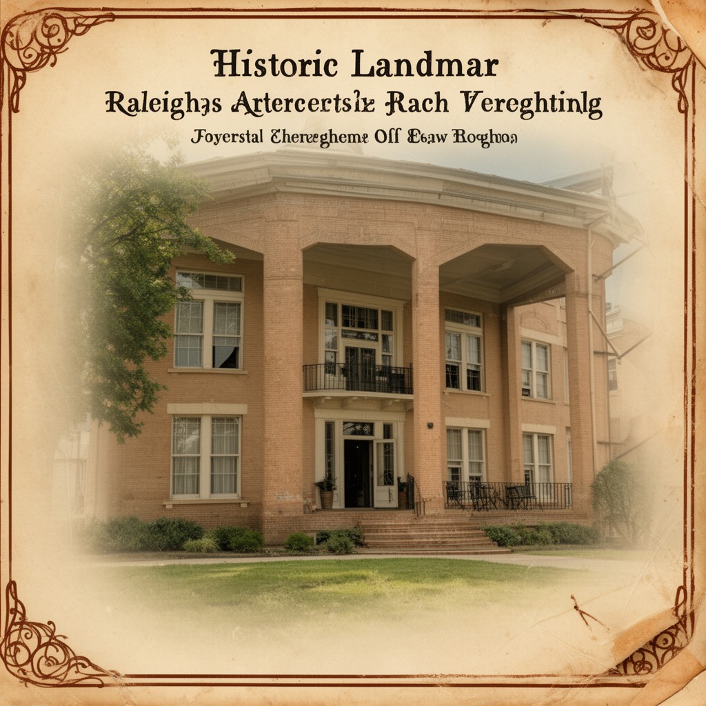 AI-generated illustration of Raleigh Historic Landmark