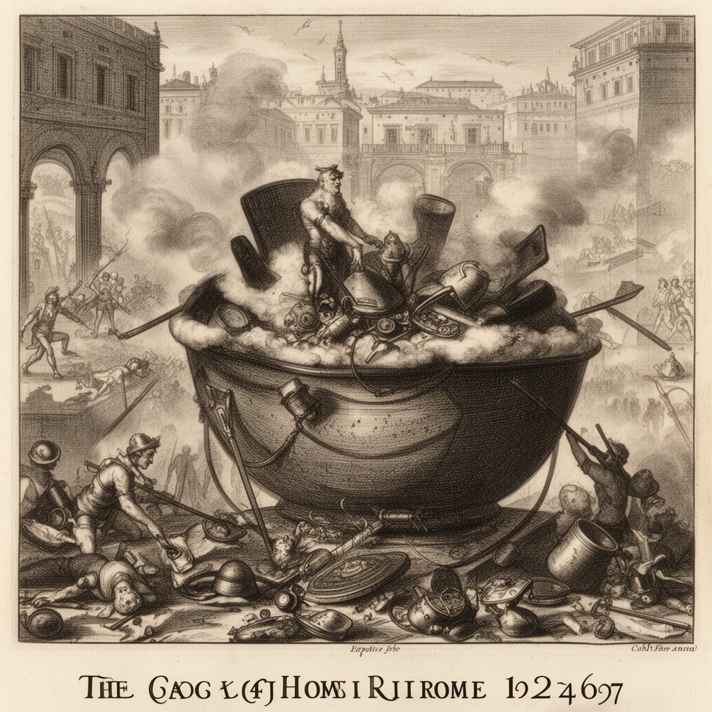 AI-generated illustration of Sack of Rome (1527)