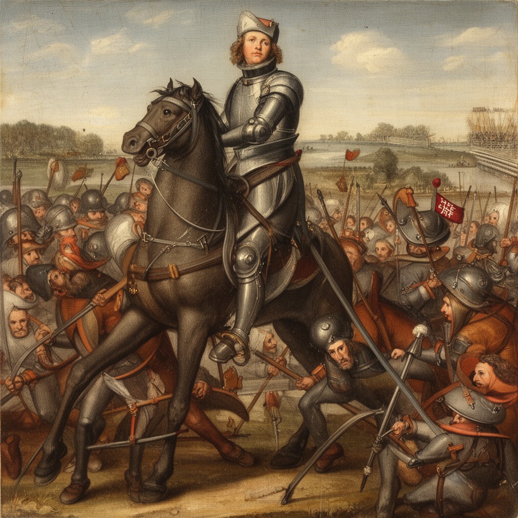 AI-generated illustration of Bayard (Pierre Terrail, seigneur de Bayard)
