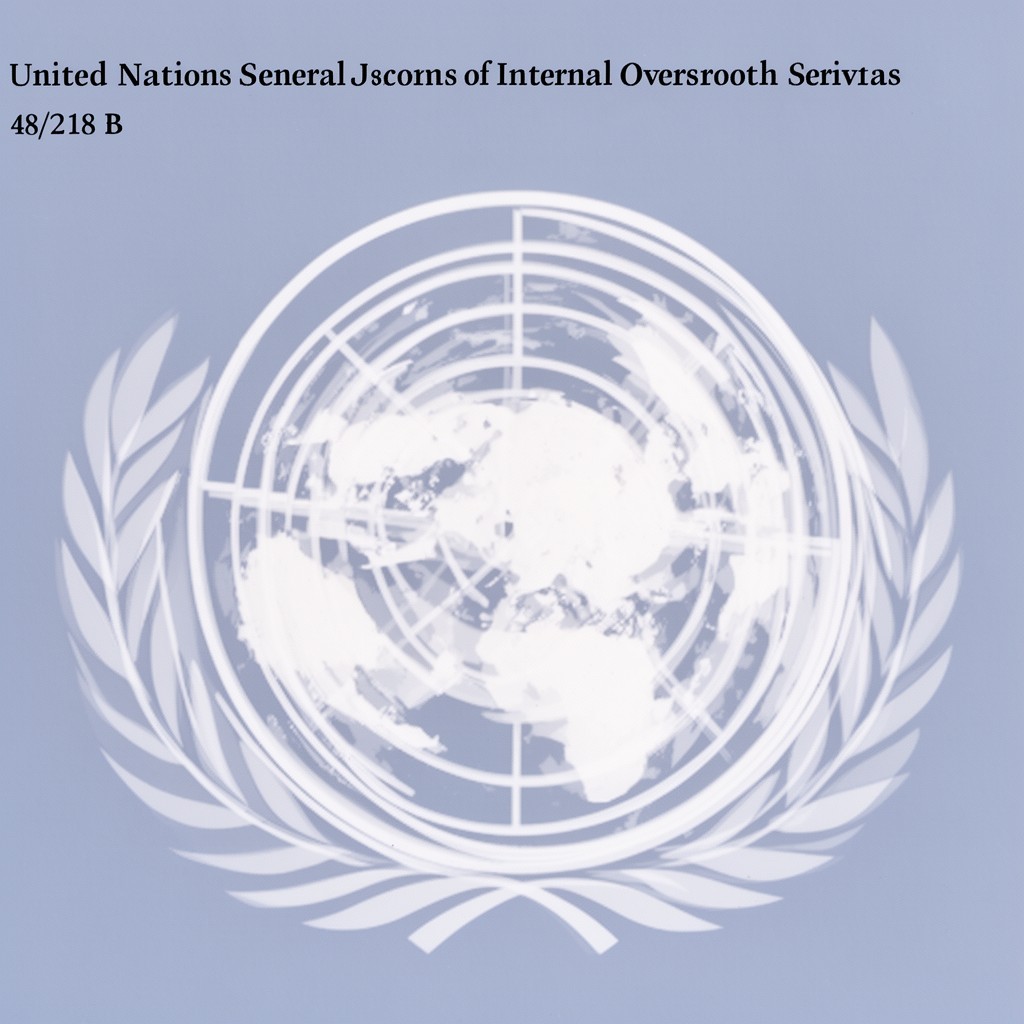 AI-generated illustration of United Nations General Assembly resolution 48/218 B